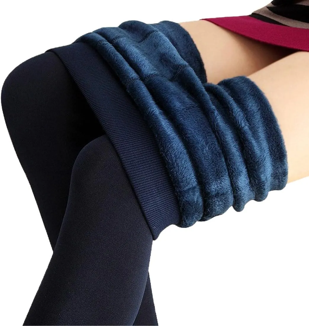 Romastory Winter Warm Leggings Women Elastic Thick Thermal Legging Pants Fleece Lined Tights