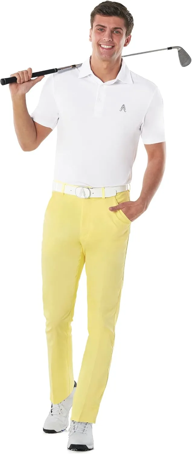 Royal & Awesome Pastel Golf Pants, Stretch Relaxed Fit Bottoms, Crazy Golf Pants for Men's, Funny and Bright Golfing Apparel
