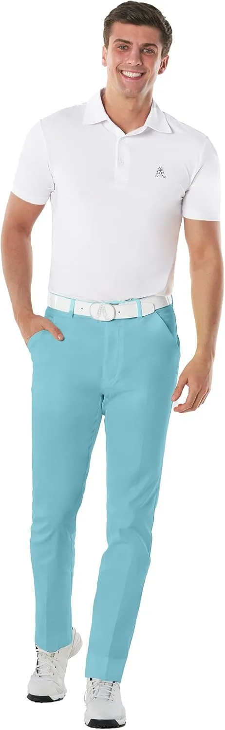 Royal & Awesome Pastel Golf Pants, Stretch Relaxed Fit Bottoms, Crazy Golf Pants for Men's, Funny and Bright Golfing Apparel