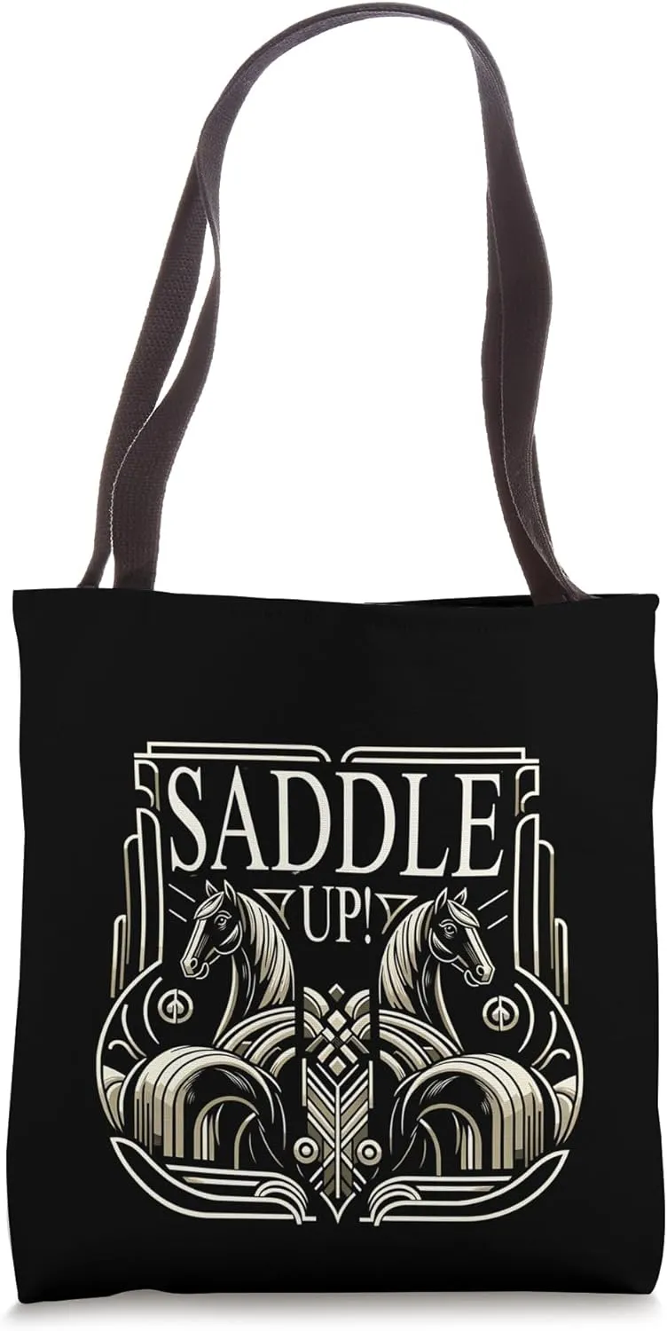 Saddle Up Horse Design Graphic Tees Tote Bag