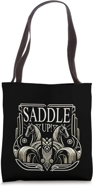 Saddle Up Horse Design Graphic Tees Tote Bag