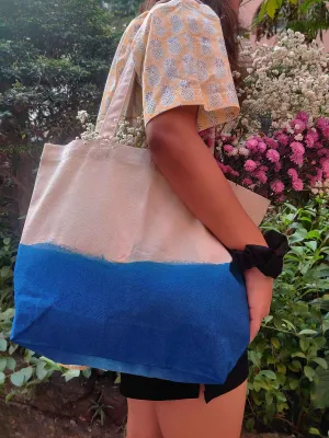 Sassy Sea Dip Dye Canvas Tote Bag