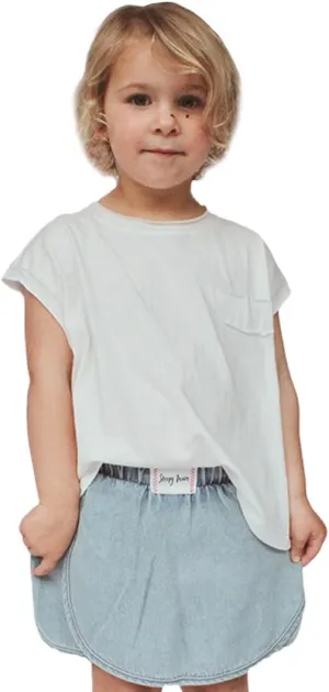 Siesta Girls Skort - Comfortable Denim Skirt & Shorts Combo for Kids - Skort with Front Overlay & Back Pockets