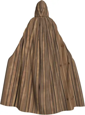 Solid wood pattern Prints Hooded Cloak for Halloween, Role-playing, and Costume Parties - Comfortable and Durable