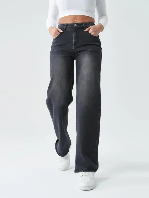 Straight Leg Jeans for Women,High Waisted Wide Leg Loose Stretchy Boyfriend Denim Pants Baggy Jeans for Women