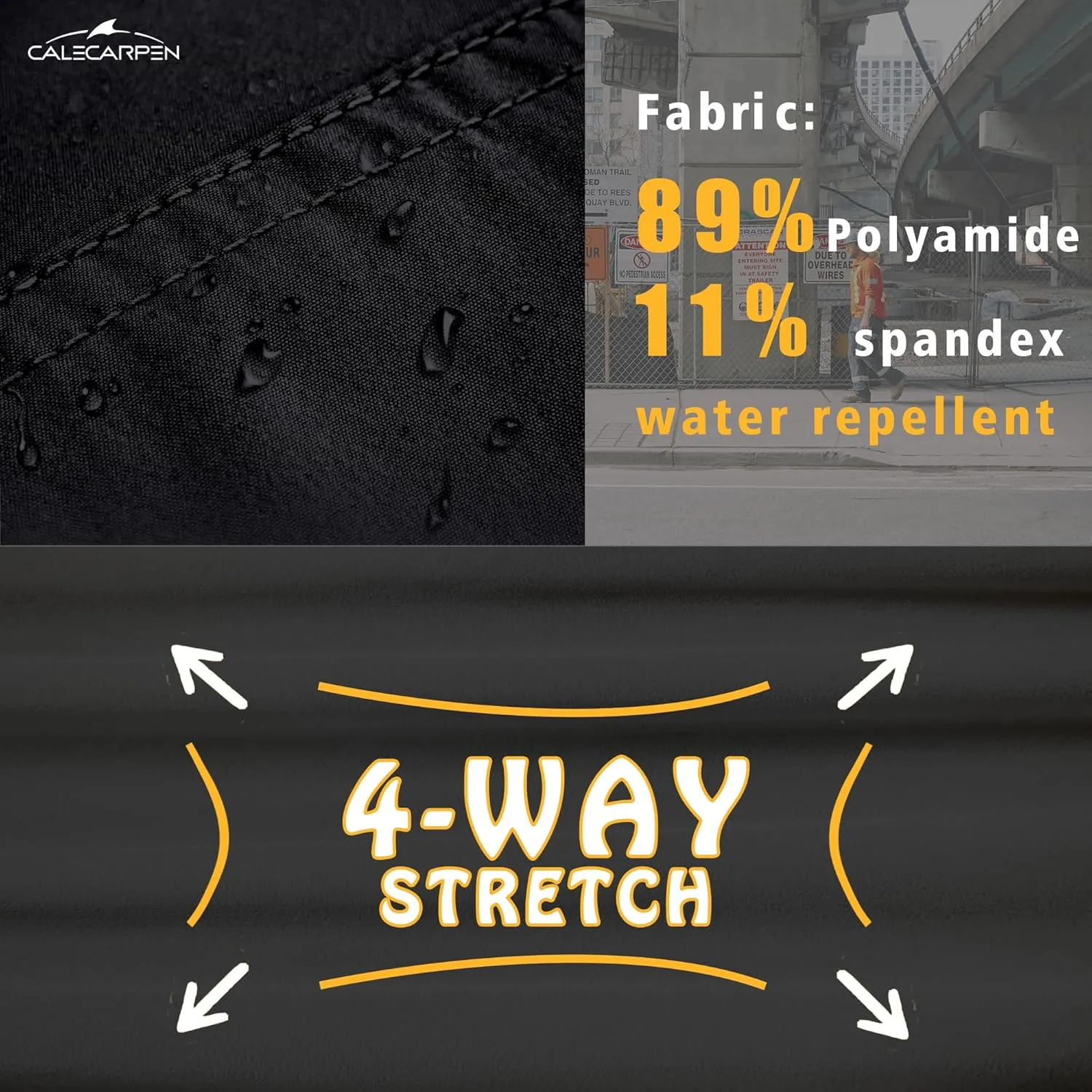 Summer Work Pants for Men Lightweight Stretch Flex Relaxed Fit Water Repellent Construction Cargo Hiking Tactical