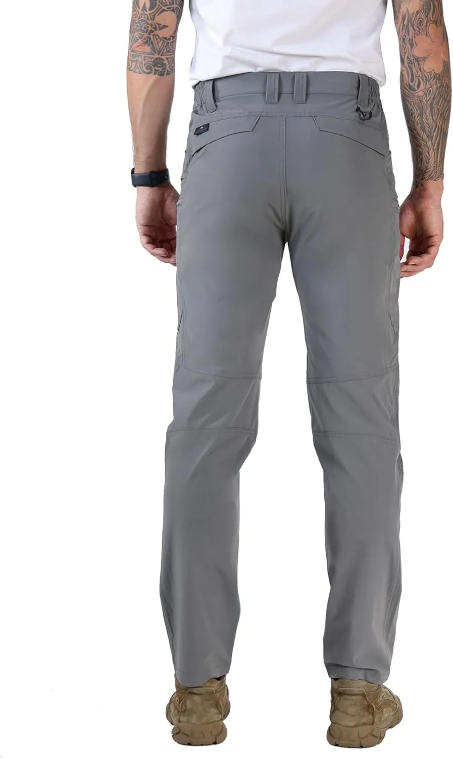Summer Work Pants for Men Lightweight Stretch Flex Relaxed Fit Water Repellent Construction Cargo Hiking Tactical