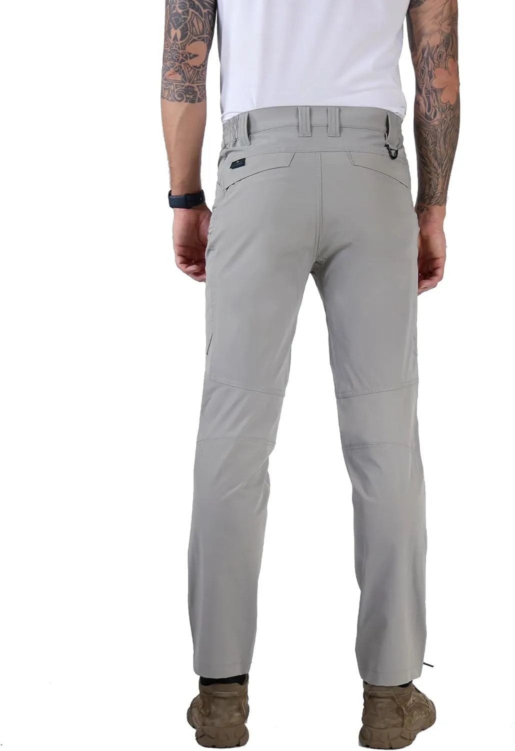 Summer Work Pants for Men Lightweight Stretch Flex Relaxed Fit Water Repellent Construction Cargo Hiking Tactical