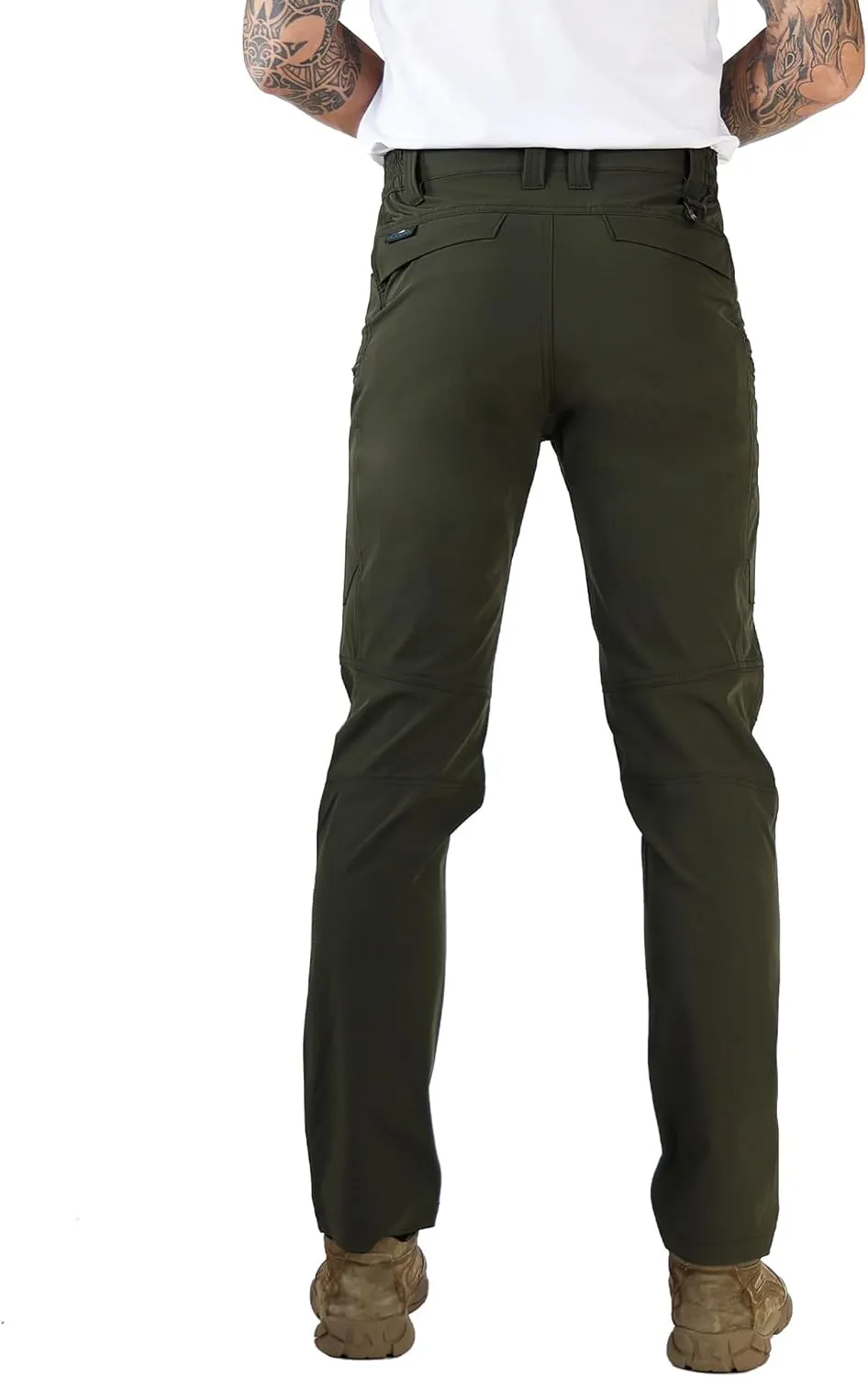 Summer Work Pants for Men Lightweight Stretch Flex Relaxed Fit Water Repellent Construction Cargo Hiking Tactical