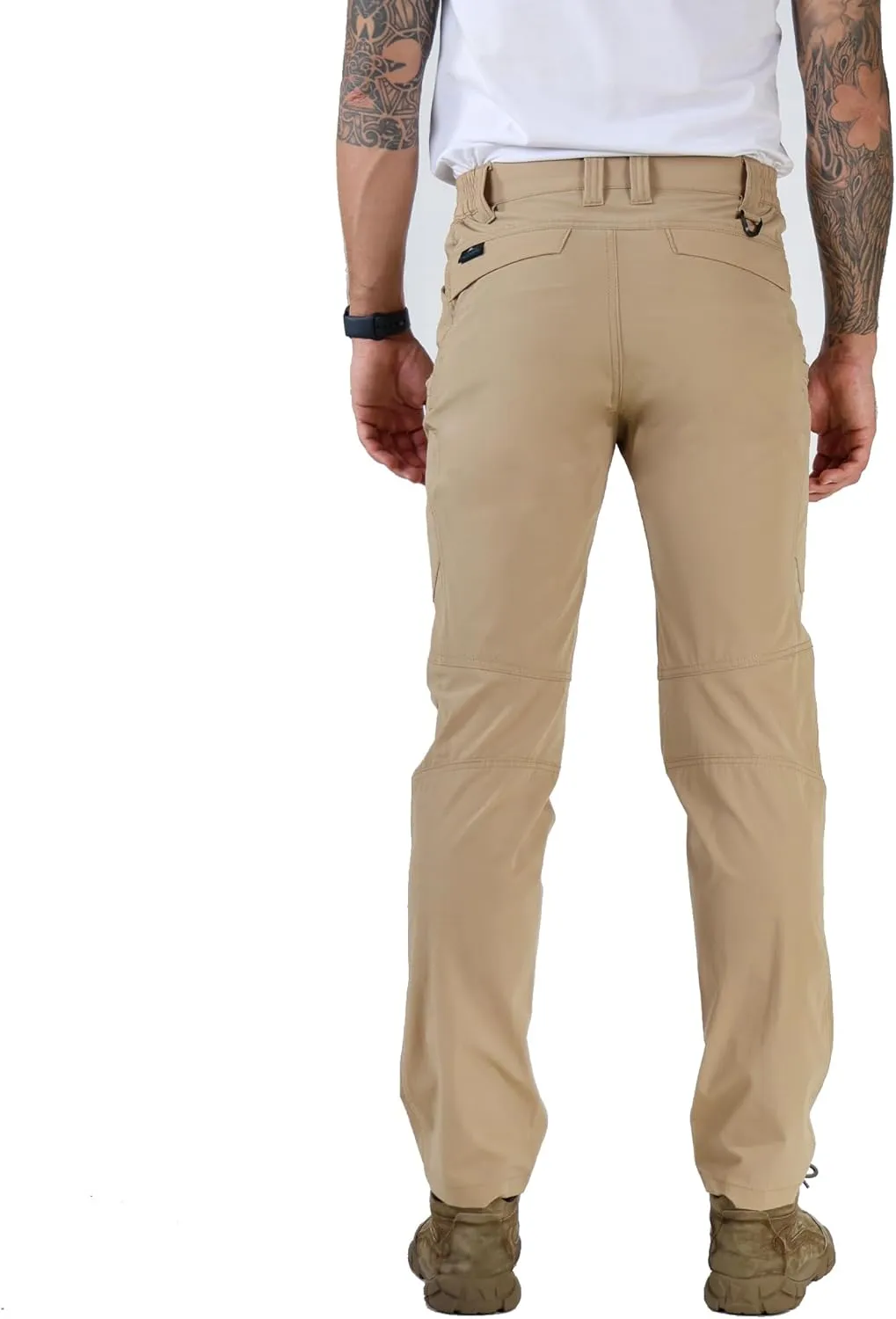 Summer Work Pants for Men Lightweight Stretch Flex Relaxed Fit Water Repellent Construction Cargo Hiking Tactical
