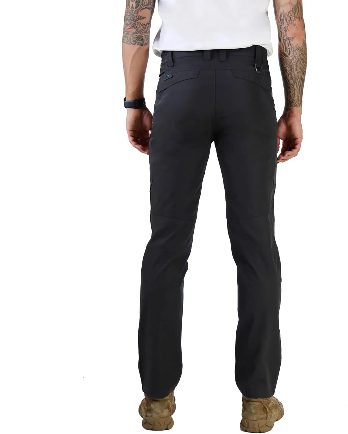 Summer Work Pants for Men Lightweight Stretch Flex Relaxed Fit Water Repellent Construction Cargo Hiking Tactical