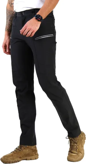 Summer Work Pants for Men Lightweight Stretch Flex Relaxed Fit Water Repellent Construction Cargo Hiking Tactical