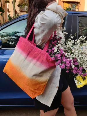 Sunrise Dip Dye Canvas Tote Bag