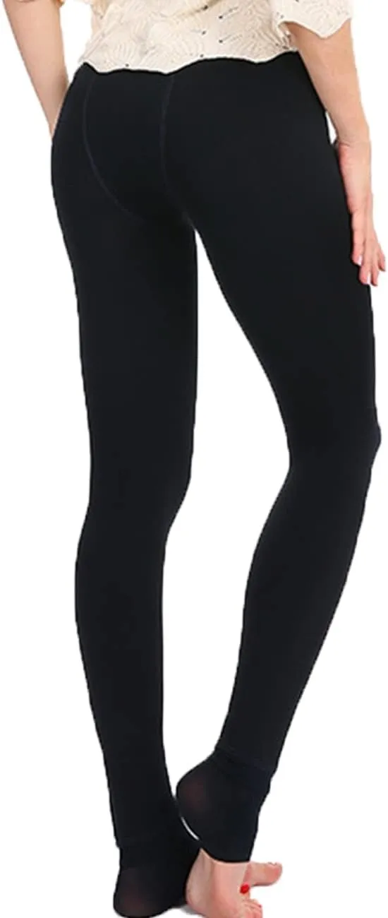 Syydn Women Winter Warm Leggings Elastic Thermal Legging Pants Fleece Lined Thick Tights