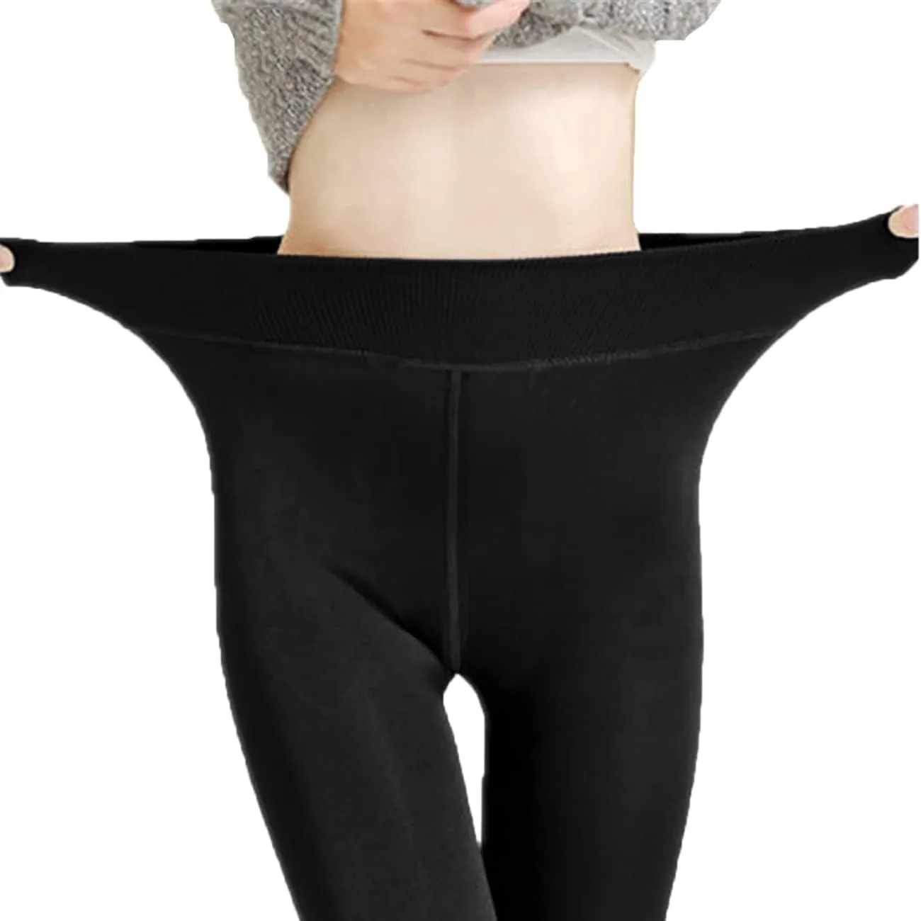 Syydn Women Winter Warm Leggings Elastic Thermal Legging Pants Fleece Lined Thick Tights