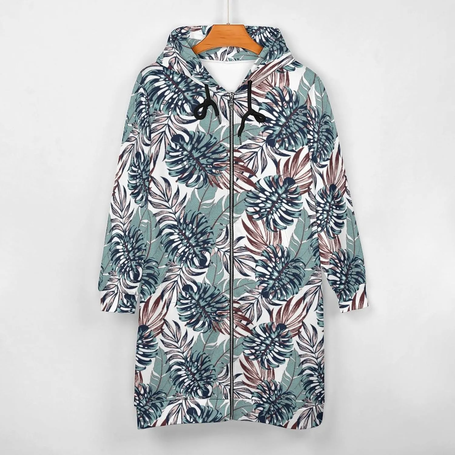TAIZIYEAH Women's Long Hoodies Casual Zip Up Hoodies Cambodia Flag Sweatshirts Warm Long Coats