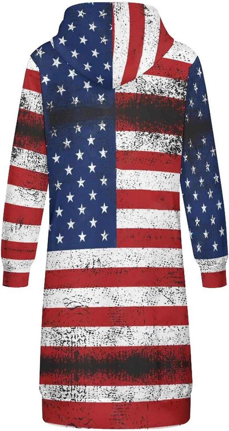 TAIZIYEAH Women's Long Hoodies Casual Zip Up Hoodies Cambodia Flag Sweatshirts Warm Long Coats
