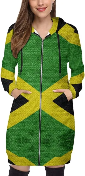 TAIZIYEAH Women's Long Hoodies Casual Zip Up Hoodies Cambodia Flag Sweatshirts Warm Long Coats