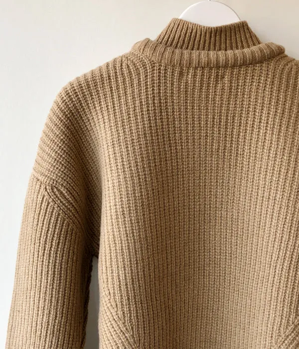 TAN/KARESANSUI WOOLEN PULLOVER(CAMEL)
