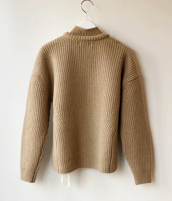 TAN/KARESANSUI WOOLEN PULLOVER(CAMEL)