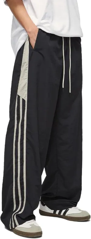 Unisex Y2k Parachute Pants Vintage Baggy Pants Track Pants Y2k Elasitc Waist Relaxed Track Pant for Men and Woman
