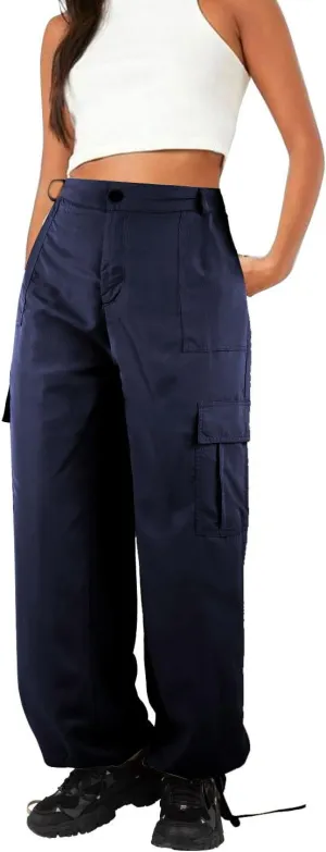 utcoco Women's High Waist Straight Leg Cargo Pants Casual Relaxed Fit Multiple Pockets Work Pants