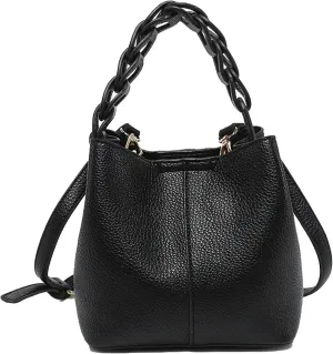 Vegan Leather Bucket Bag by Jen & Co.