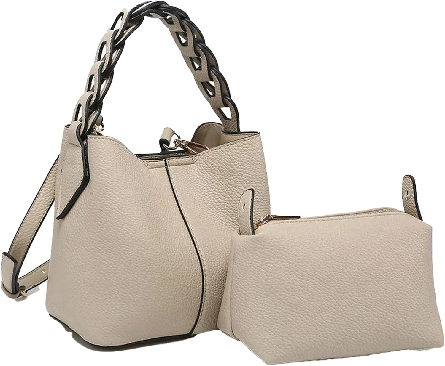 Vegan Leather Bucket Bag by Jen & Co.