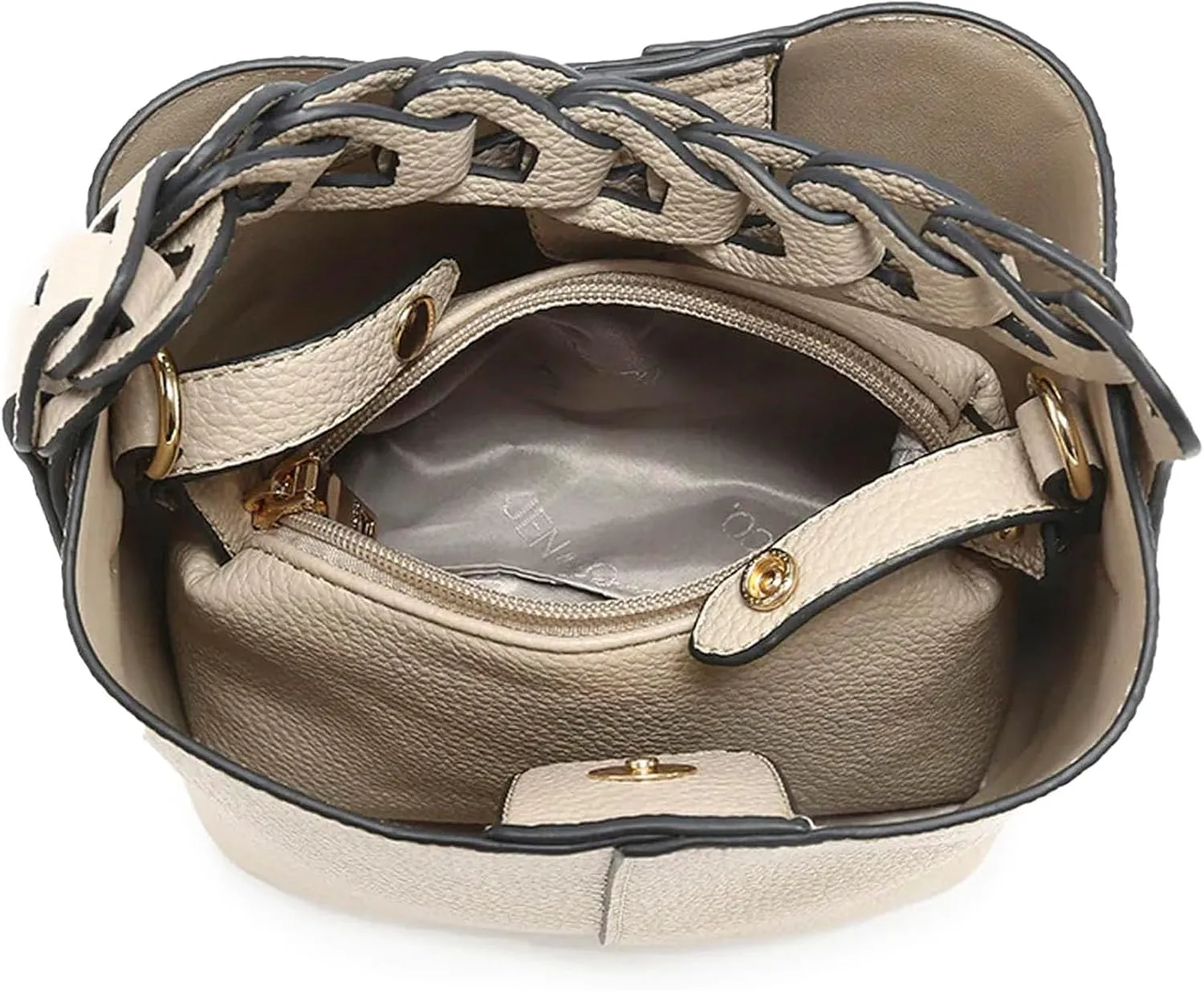 Vegan Leather Bucket Bag by Jen & Co.