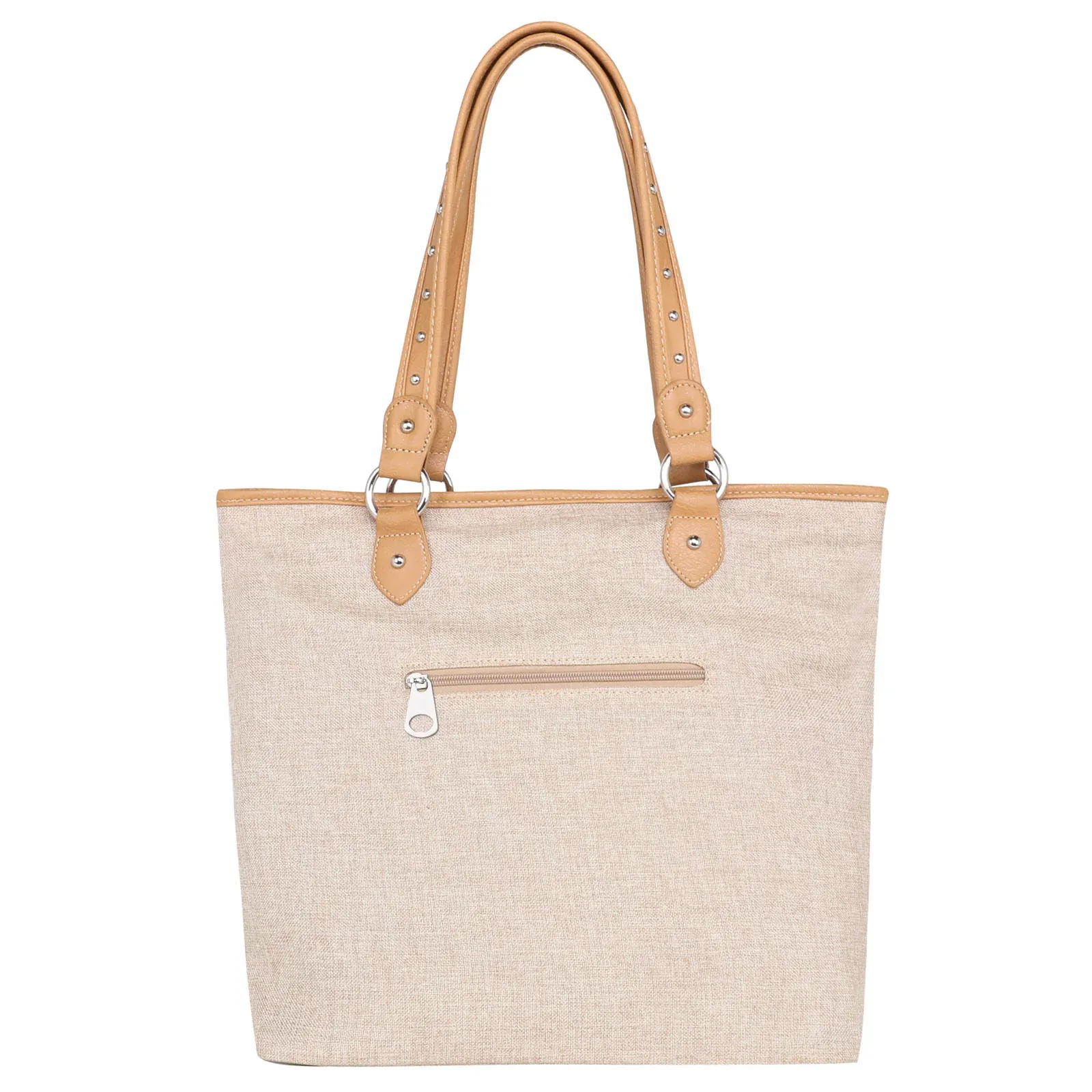 Western Themed Two Pocket Canvas Market/Tote Bags - Multi Colors