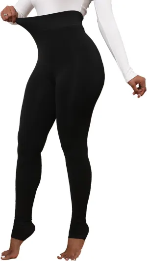 Women Winter Warm Leggings Elastic Thick Velvet Thermal Legging Pants Fleece Lined Tights
