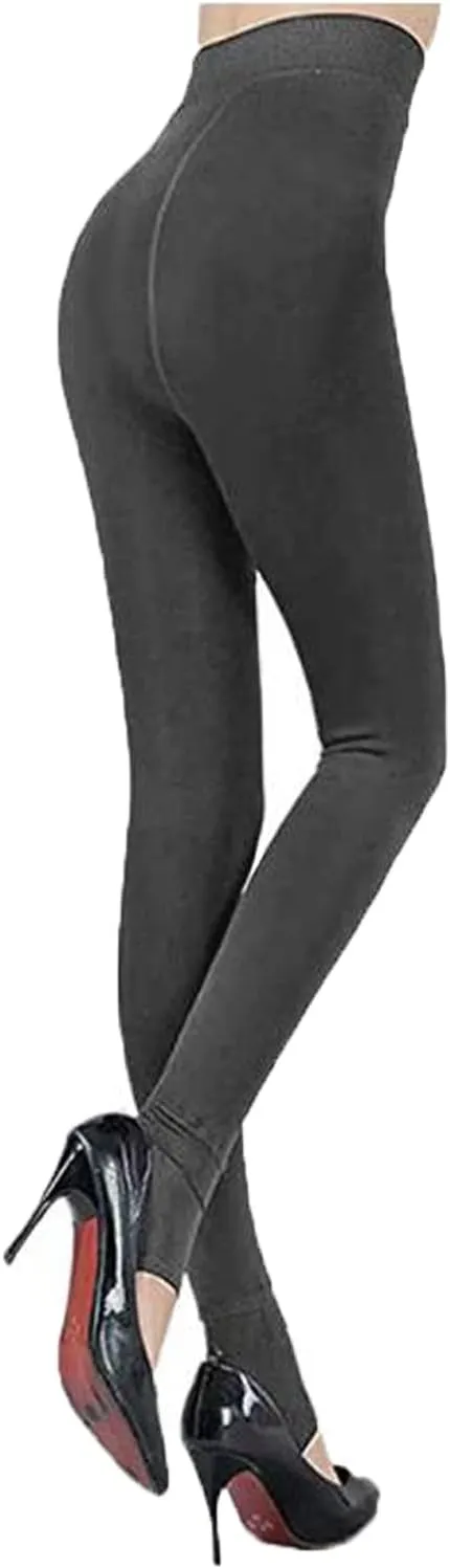 Women Winter Warm Leggings Elastic Thick Velvet Thermal Legging Pants Fleece Lined Tights