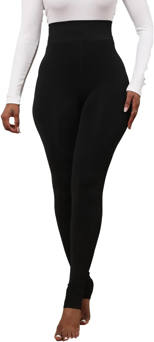 Women Winter Warm Leggings Elastic Thick Velvet Thermal Legging Pants Fleece Lined Tights