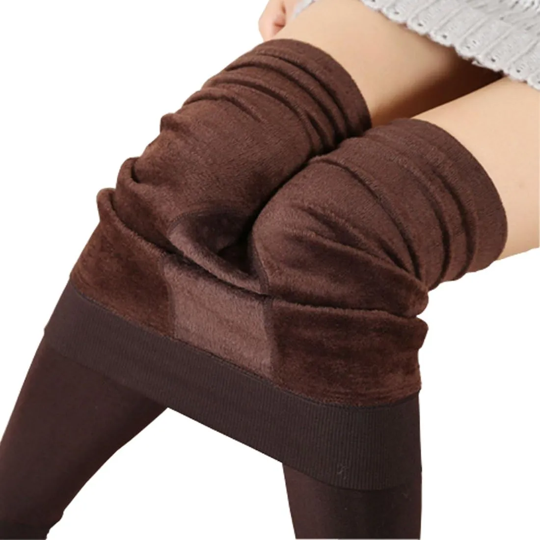 Women Winter Warm Leggings Elastic Thick Velvet Thermal Legging Pants Fleece Lined Tights