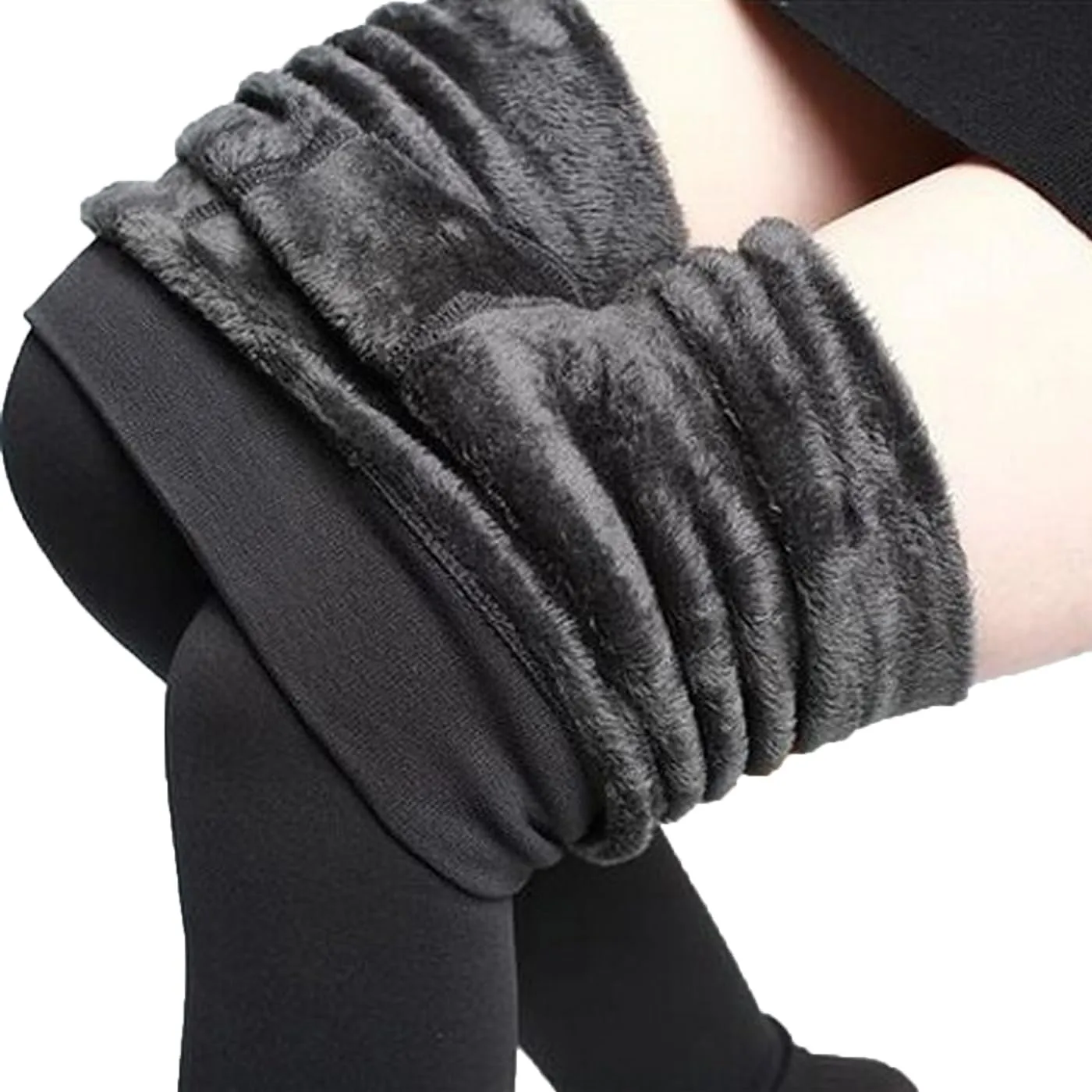 Women Winter Warm Leggings Elastic Thick Velvet Thermal Legging Pants Fleece Lined Tights