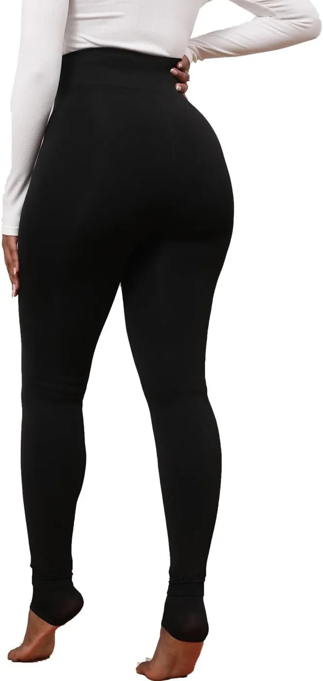 Women Winter Warm Leggings Elastic Thick Velvet Thermal Legging Pants Fleece Lined Tights