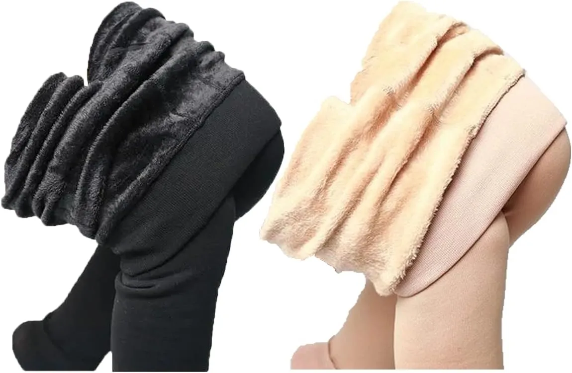 Women Winter Warm Leggings Elastic Thick Velvet Thermal Legging Pants Fleece Lined Tights