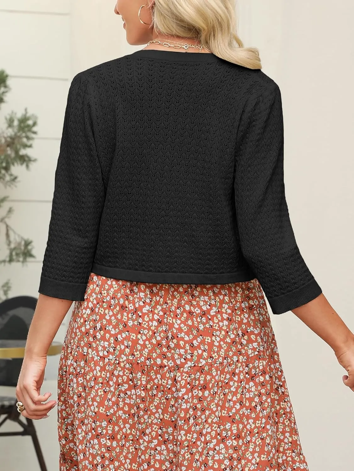 Women's Bolero Shrugs Cropped Cardigan Sweaters Open Front Sweaters Lightweight Shrugs for Dresses