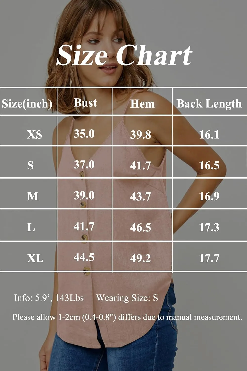 Womens Cotton Linen Tank Tops Causal V Neck Sleeveless Button Down Tops Summer Loose Fit Spaghetti Strap Cami Shirts