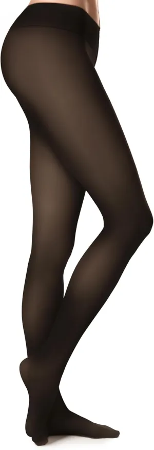 Womens Fleece-Lined Tights - Ultra-Warm Fake Sheer Look Pantyhose Thick Leggings for Winter
