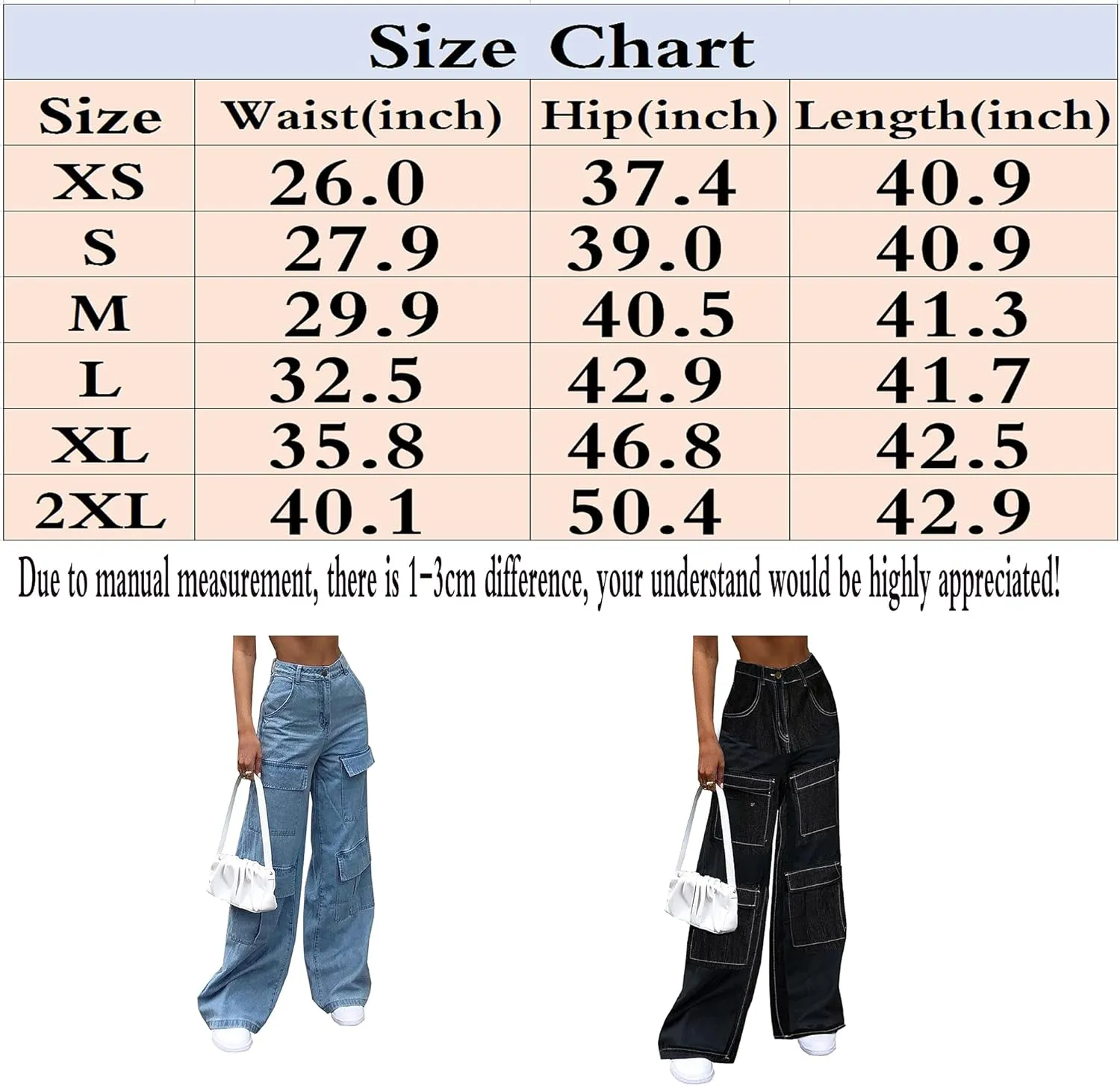 Women's High Waist Baggy Jeans Flap Pocket Relaxed Fit Straight Wide Leg Y2K Fashion Cargo Jeans