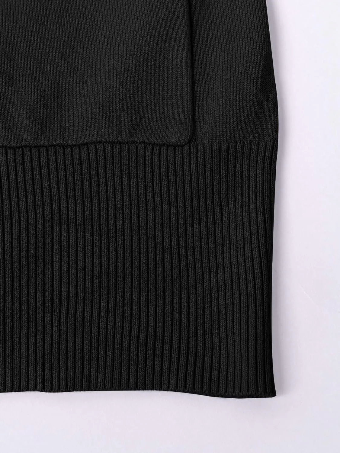 Womens Open Front Cardigan Sweaters Oversized Long Sleeve Two Pockets Loose Solid Knit Sweaters