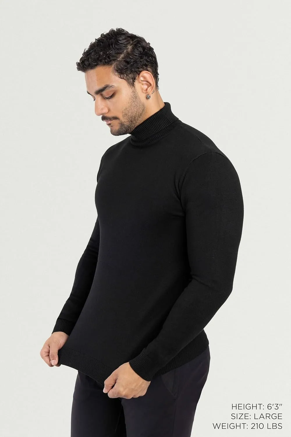X RAY Mens Turtleneck, Soft Slim Fit Pullover Top, Basic Turtle Neck Sweater for Men