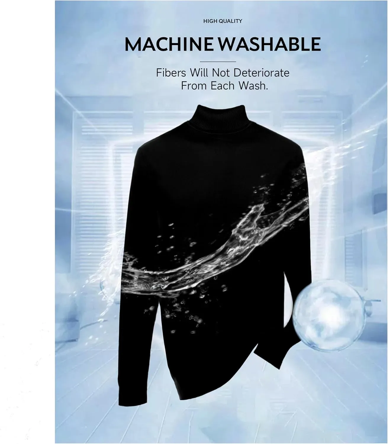 X RAY Mens Turtleneck, Soft Slim Fit Pullover Top, Basic Turtle Neck Sweater for Men