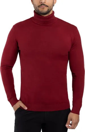 X RAY Mens Turtleneck, Soft Slim Fit Pullover Top, Basic Turtle Neck Sweater for Men