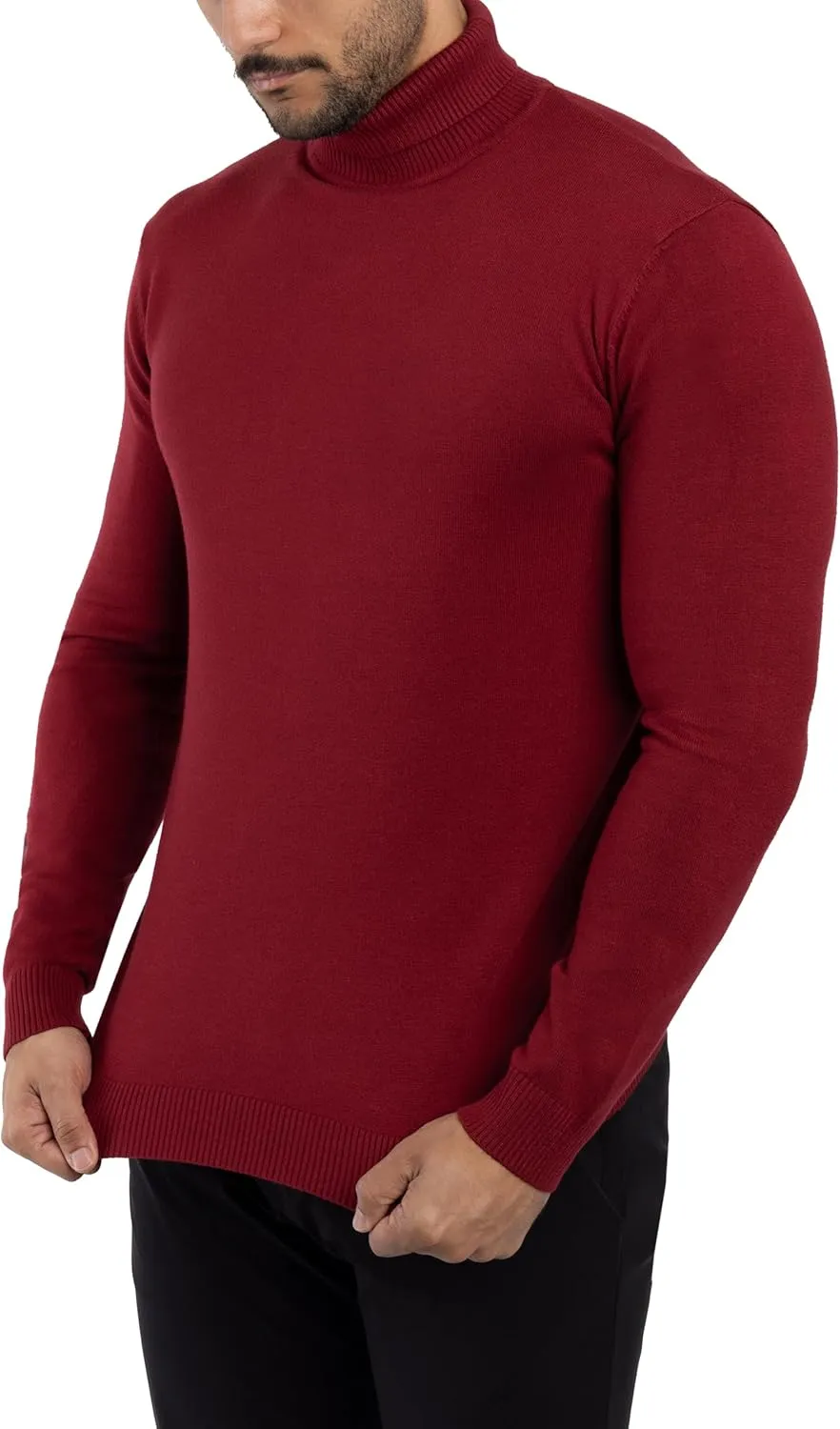 X RAY Mens Turtleneck, Soft Slim Fit Pullover Top, Basic Turtle Neck Sweater for Men