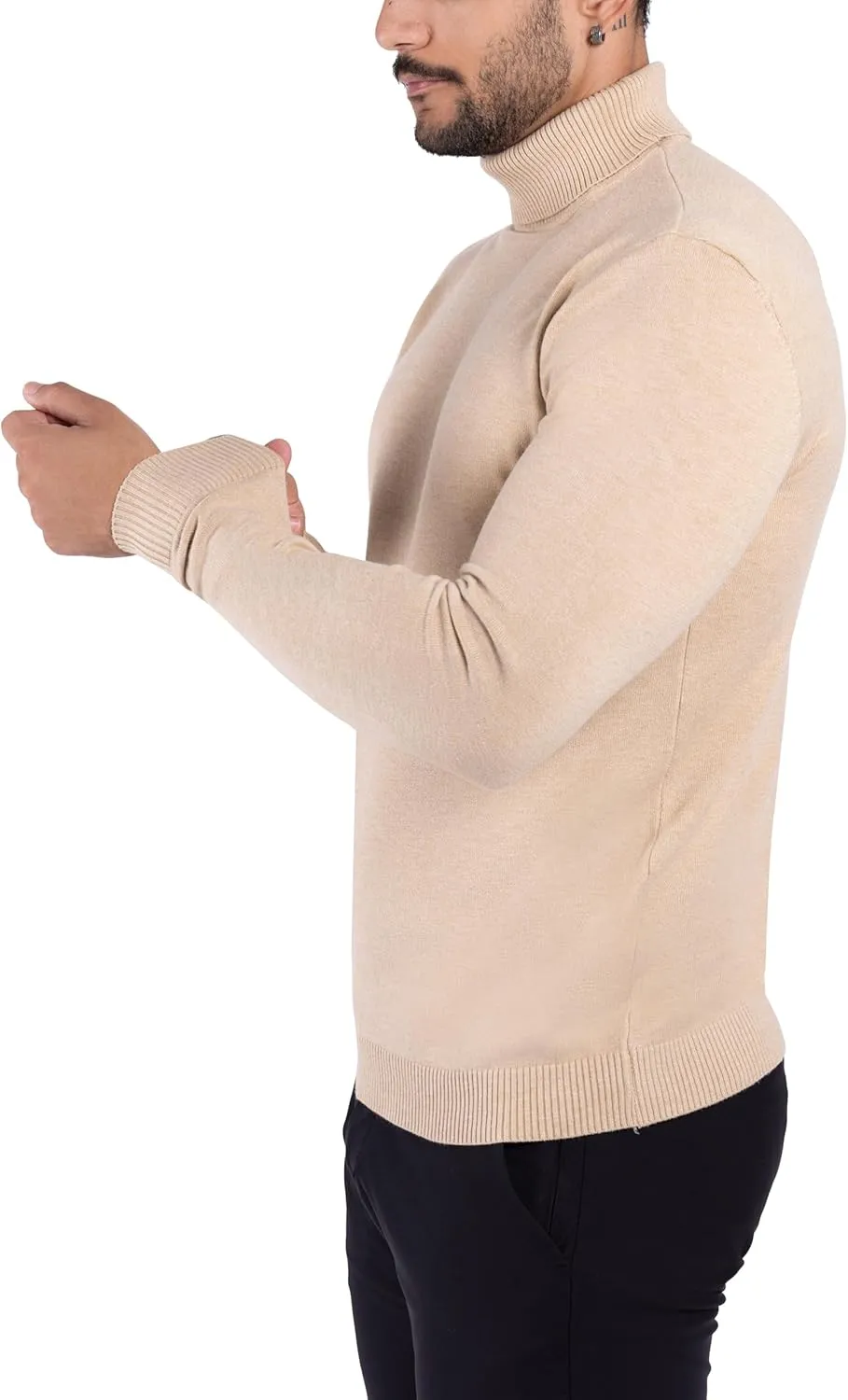 X RAY Mens Turtleneck, Soft Slim Fit Pullover Top, Basic Turtle Neck Sweater for Men