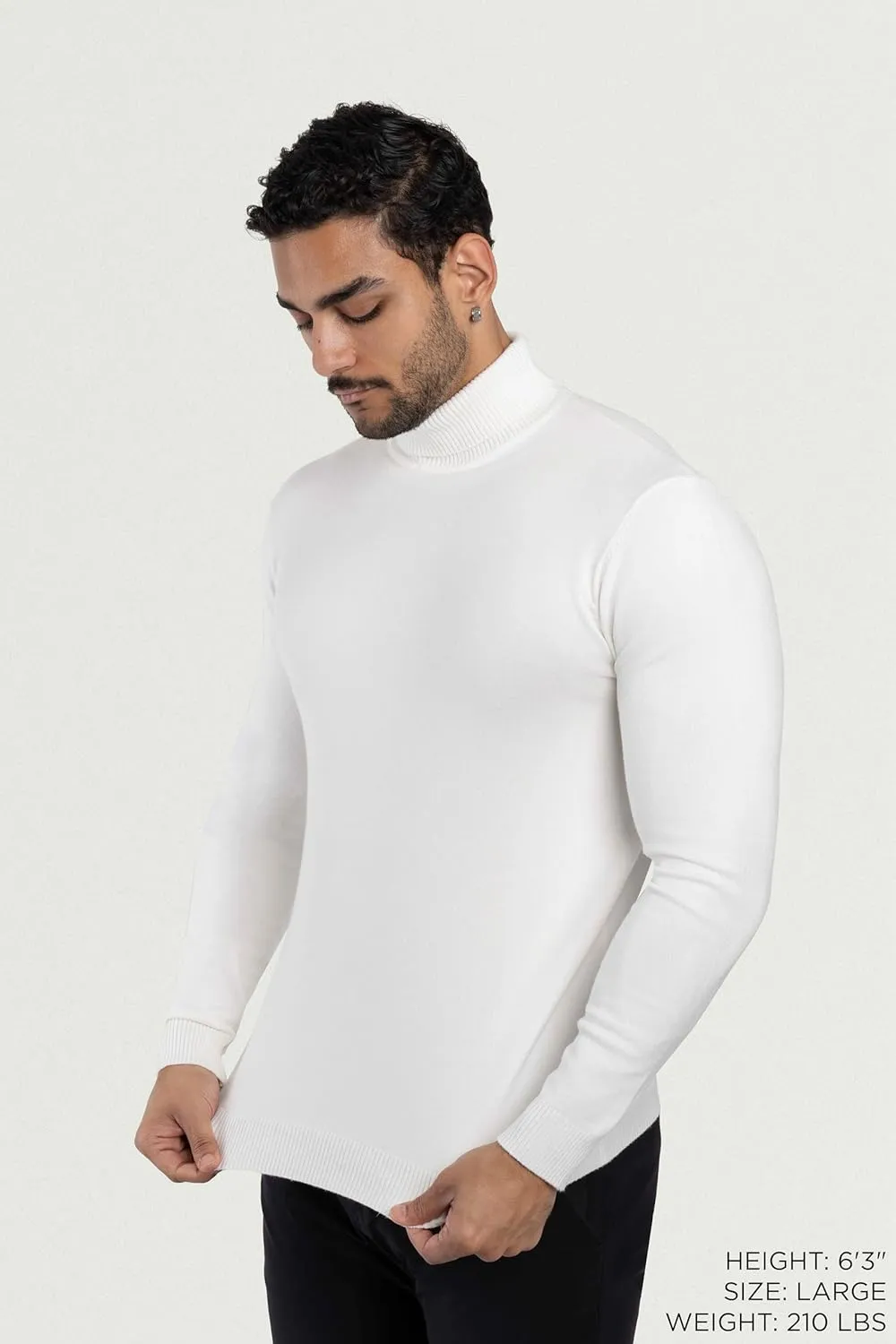 X RAY Mens Turtleneck, Soft Slim Fit Pullover Top, Basic Turtle Neck Sweater for Men