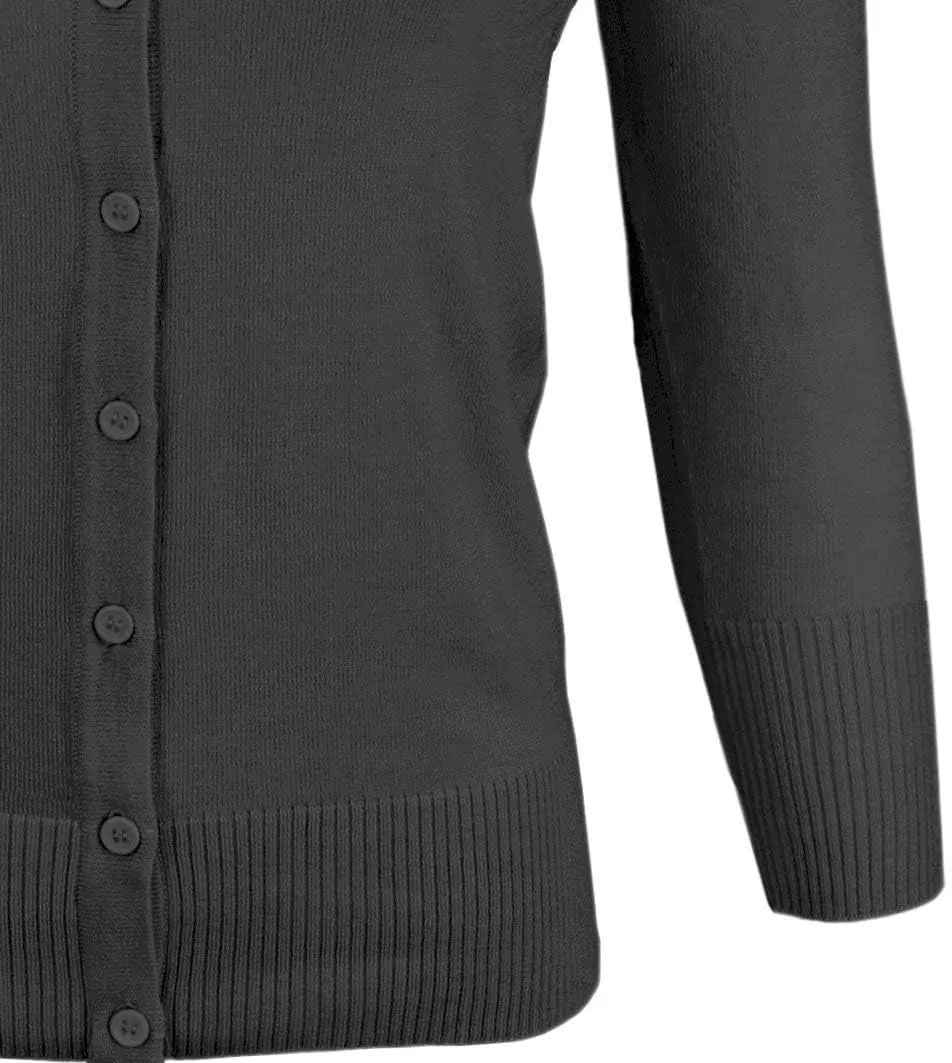 YEMAK Women's Knit Cardigan Sweater  3/4 Sleeve V-Neck Basic Classic Casual Button Down Soft Lightweight Top (S-3XL)