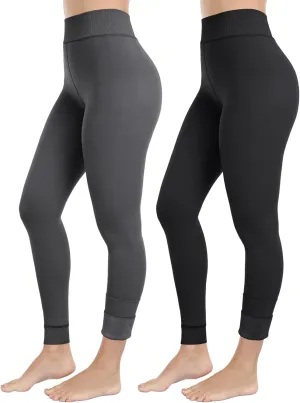 ZLLW Winter Warm Fleece Lined Leggings for WomenHigh Waisted Thick Thermal Velvet Tights